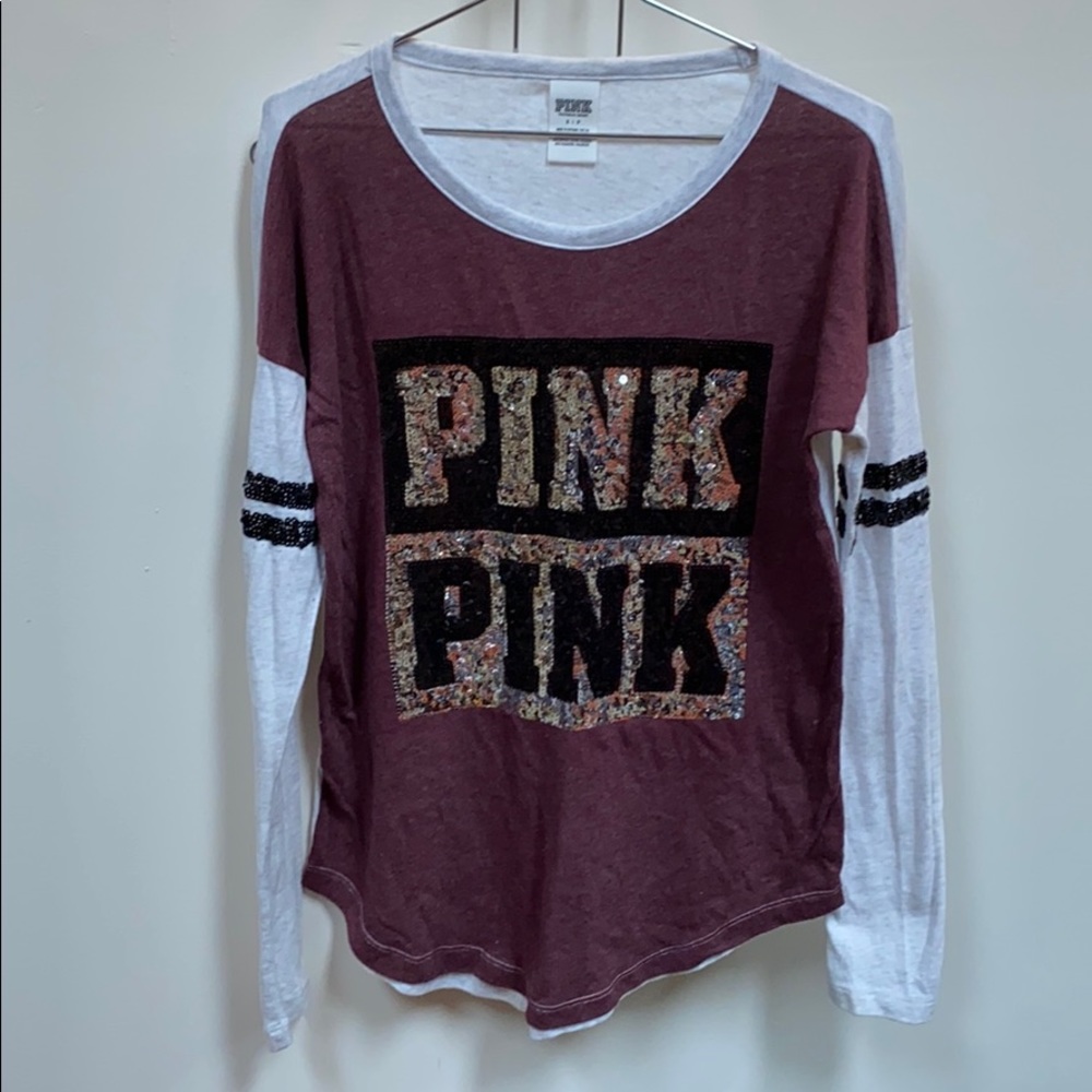 PINK Victoria’s Secret Sequin Long Sleeve